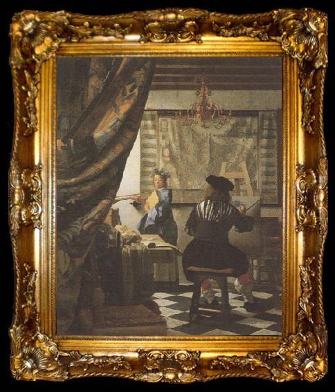 framed  Jan Vermeer The Art of Painting (mk33), ta009-2